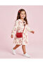 Girls White Printed Sweat Dress - 2
