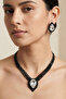 Damla Zircon Stone Evening Dress Necklace Earrings Set