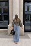 Sole Belted Balloon Sleeve Double Breasted Khaki Trench Coat