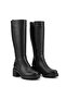 2100 black genuine leather women's boots