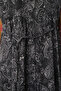 Women's Patterned Long Hijab Dress 2586 - Black - 2