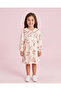 Girls White Printed Sweat Dress