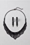 Zircon Stone Evening Dress Necklace Earring Set - 2