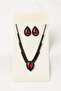 Damla Zircon Stone Evening Dress Necklace Earrings Set - 2