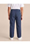 Men Navy Twill Chino Trousers - 4