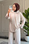 6644 - Stylish, Comfortable, Loose-Fitting Modal Fabric Women's Set with Hem Stitching Detail - 4