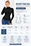 Women's 100% Viscose Finger Detail Turtleneck Long Sleeve Bodysuit – Flexible, Soft Textured, Stylish and Comfortable for Daily Use - 7