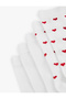 Heart Patterned Cotton 5-Piece Sock Set - 3