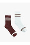 Cotton Striped 2-Piece Sock Set - 2