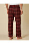 Men Burgundy And Navy Checked Pyjama Bottoms - 4
