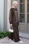 Hooded Detail Bitter Brown Double Set - 3