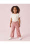 Girls Pink Patch-Pocket Straight Trousers - 2