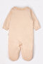 Interlock Jumpsuit with Booties (Bouquet) Beige - 2
