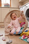 Interlock Jumpsuit with Socks (Cute Girl) Pink - 4