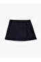 Bow-Tie Textured Tweed Short Skirt