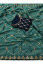 Green Georgette Embroidered Saree with Maroon Blouse - KTS9911-Green - 2