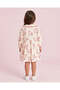 Girls White Printed Sweat Dress - 4
