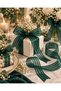 Emerald Green Striped Chiffon Ribbon 2.5 cm – 1 Roll 20 Yards Gift Wrapping, Flower Bouquet, Engagement Wedding and Decoration Ribbon - 5