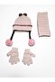 Kitti 1-4 Years Old Girls' Lined Scarf, Beanie, Gloves 3-Piece Set - 2
