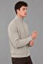 Zippered Knitted Stand Collar Cardigan Dp 18465_60399 - 4