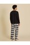 Senior Boys Black Printed Night Suit - 5