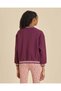 Senior Girls Burgundy Printed Baseball Jacket - 3