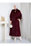 Stand-Up Collar, Ribbed at the Hem, Gold Button Detail, Fok Fabric, Stylish Coat/Jacket - 4