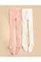 Girls Assorted Full Length Tights 2 Piece Pack - 7