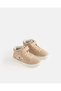 Girls Beige Floral Embroidered High Top Sneakers - 2