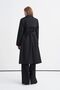 Wide Collar Belted Classic Black Trench Coat 14208 - 6