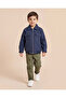 Boys' Navy Zip-Up Jacket with Utility Pockets - 2