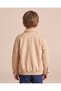 Boys' Beige Faux Suede Zip-Up Jacket - 4