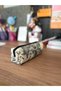 Vintage Pattern Handmade Pen Holder Zippered Single Compartment Pencil Case Lined Large Volume School Pencil Case - 2