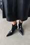 Rabel Women's Wrinkled Leather Boots Black