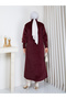 Stylish Coat with Hidden Buttons, Ribbed Sleeves and Fok Fabric by Hakim Yaka - 8