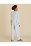 Senior Girls Blue Printed Microfleece Pajama Set - 5