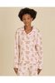 Senior Girls Pink Bunny All Over Print Microfleece Pyjama Set - 2