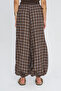 Women's Plaid Patterned Elastic Cuffed Trousers - 4