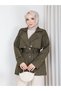 Women's Waterproof Trench Coat with Buttons, Belt, and Pockets