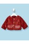 Infant Girls Burgundy Fur Jacket