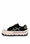 26Blg366 Women's Genuine Leather Classic Sneaker Black - 3