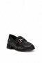 D26Ka-3045 Women's Genuine Leather Casual Shoes Black - 2
