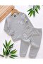 Baby Boy 96 Embroidered Waffle Fabric Seasonal 6-9-12-18-24 Months Long Sleeve Daily Baby Set - 2