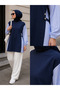 Women's Two-Thread Shirt Detailed Hijab Tunic - 3