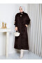 Stand-Up Collar, Ribbed at the Hem, Gold Button Detail, Fok Fabric, Stylish Coat/Jacket