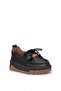 D26Ka-835 Women's Genuine Leather Casual Shoes Black - 2