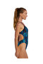 Women's Training Swimsuit Cutoutfit Aurora Blue Rainbow - 4