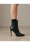 Genuine Leather Elastic Zippered Boots Women's Shoes
