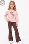 Girls' Spanish Style Sweatpants Set Brushed 2 Thread Ruffle Sweatshirt Ribbed Pants Bottom Top 2-Piece Set - 2