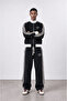 Men's Far from Basic Stripe Detailed Doubleface Tracksuit Set Black